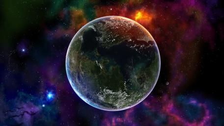 Stunning Earth in Cosmic Splendor wallpaper