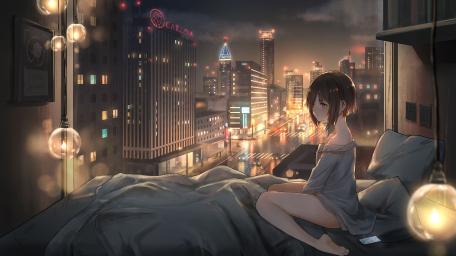 Quiet Solitude in the City at Night wallpaper