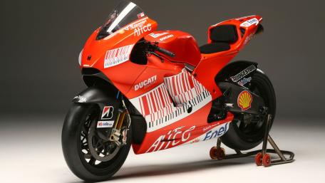 Red Ducati Racing Motorcycle wallpaper