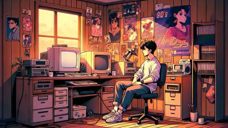 Lo-fi Anime Room Vibes wallpaper