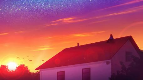 Serene Sunset Solitude wallpaper