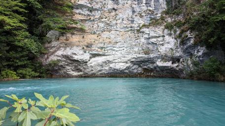 Blue Lake on Ritsa wallpaper