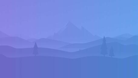 Minimalist Mountain in Blue Hues wallpaper