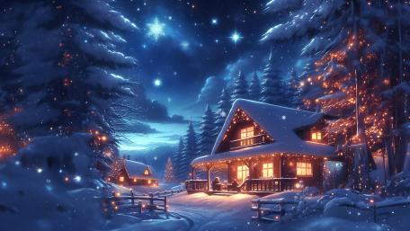 Winter Wonderland Christmas Lights wallpaper