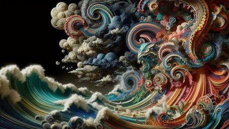 Tsunami of emotions wallpaper