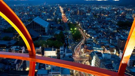 Stunning Night View of Kyoto from Nidec Tower wallpaper