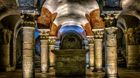 The crypt Bayeux Cathedral wallpaper