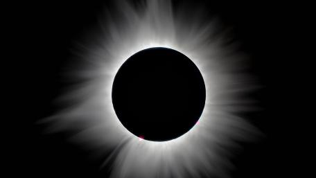 Ethereal Halo of a Lunar Eclipse wallpaper