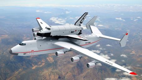 Majestic Antonov An-225 in Flight wallpaper