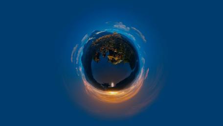Miniature World in Orbit wallpaper