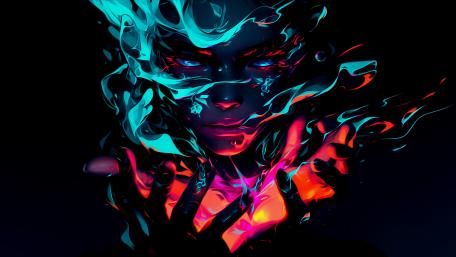 Ethereal Demonic Goddess Blaze wallpaper