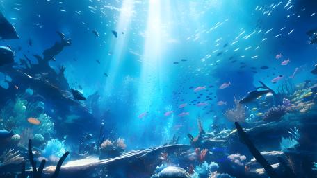 Haven of the Azure Depths wallpaper