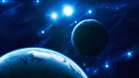 Celestial Harmony in the Cosmos wallpaper