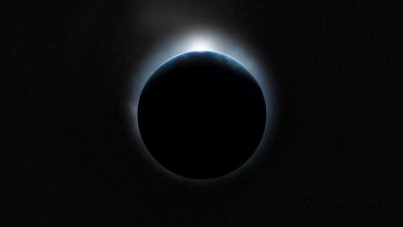 Eclipsed Moon in Space wallpaper