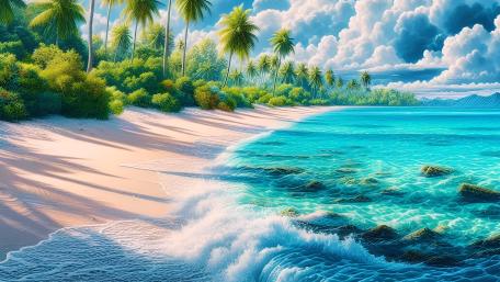 Tropical Paradise Dreamscape wallpaper
