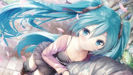Charming Encounter with Hatsune Miku wallpaper