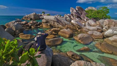 Majestic Boulders on Tanjung Tinggi Beach wallpaper