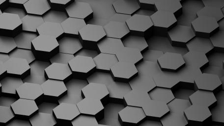 Hexagonal Harmony in Gray 4K wallpaper