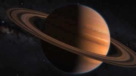Rings of Saturn in Deep Space wallpaper