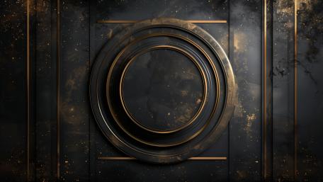 Golden Elegance in Art Deco Circles wallpaper