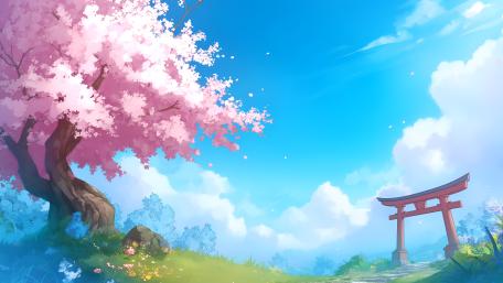 Cherry Blossom Dreamscape wallpaper