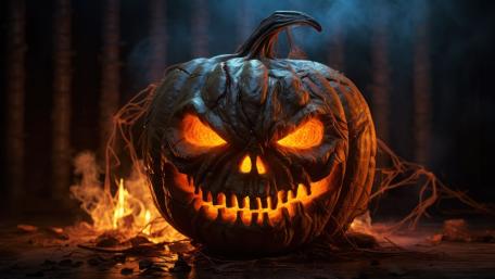 Evil Jack-O'-Lantern Glow wallpaper