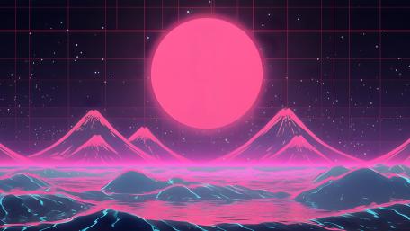 Neon Retrowave Horizon wallpaper