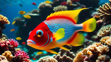 The Unique Colorful fish wallpaper