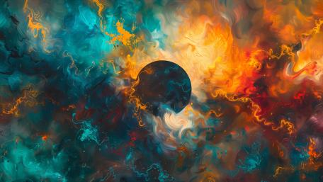 Planetary Vortex in Abstract Space wallpaper