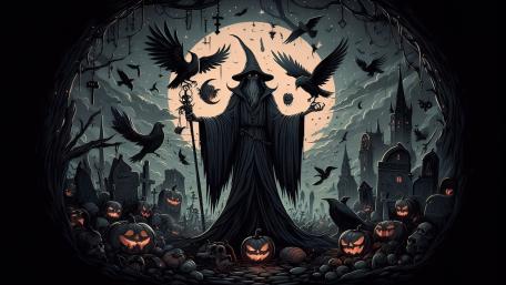 Haunting Halloween Nightscape wallpaper