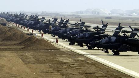 Helicopters Ready for Action at Al-Asad Airbase wallpaper