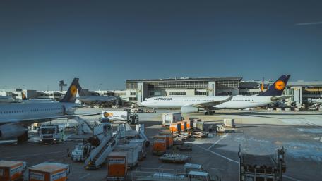 Modern Airport Operations in 5K Resolution wallpaper