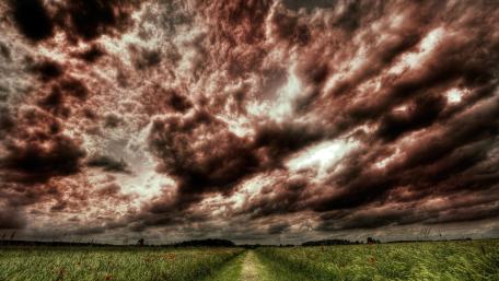 Pathway Through a Dramatic Sky wallpaper