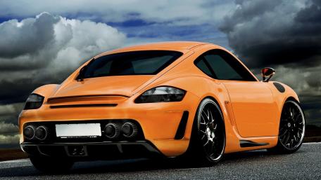 Porsche Cayman CS in Scenic Sunset wallpaper