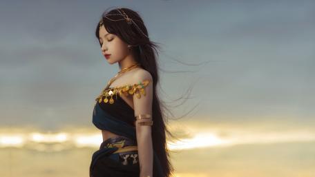 Ethereal Beauty in Twilight Realm wallpaper