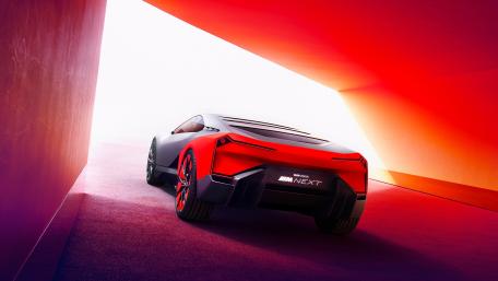 BMW Vision M Next: Future Unleashed in Red wallpaper