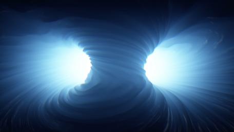 Swirling Vortex of Luminescent Blue wallpaper