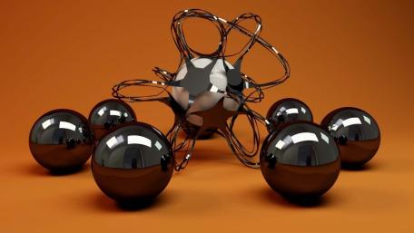 Abstract Geometry in 3D Space wallpaper