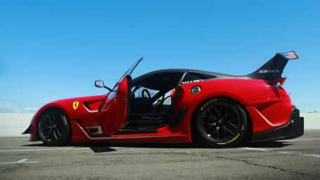 Ferrari 599XX Masterpiece with Open Doors Displayed wallpaper