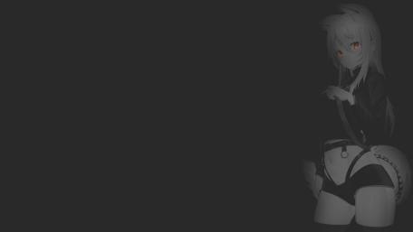 Mystical Anime Girl in Shadowy Silence wallpaper