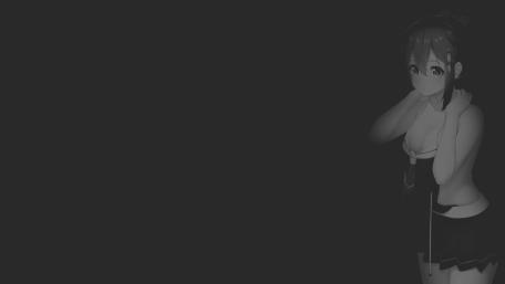 Monochrome Serenity in Minimalist Anime Art wallpaper