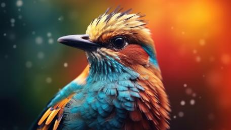 Vibrant Avian Beauty in Detail wallpaper