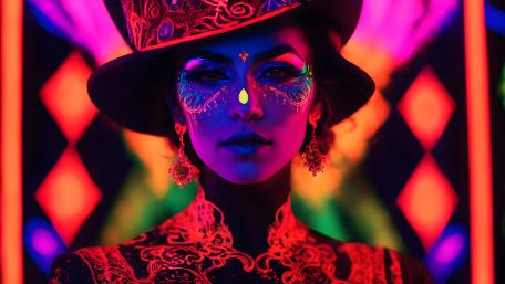 The Painted Face Girl wallpaper