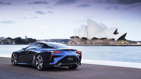 Lexus Elegance with Iconic Sydney Backdrop wallpaper