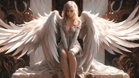 White Angel of Serenity and Grace wallpaper