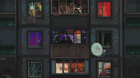Pixelated City Dreams at Night wallpaper