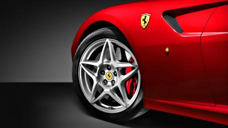 Red Ferrari Elegance in Motion wallpaper