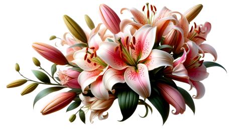 A lovely Lili flower bouquet wallpaper
