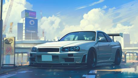 Skyline Dream on the Streets of Tokyo wallpaper