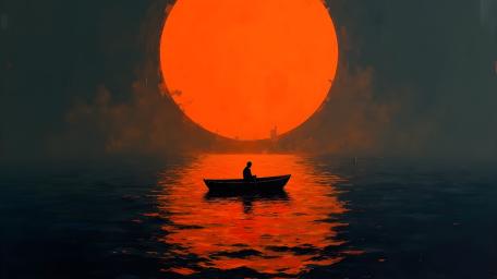 Sunset Voyage into the Unknown wallpaper